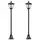Buy 2 Pieces Outdoor Garden Solar Post Lamp Sensor Dimmable LED Lantern Bollard Pathway 1.6M Tall - Black