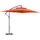 Buy 3(m) Cantilever Overhanging Parasol, with Cross Base - Orange