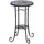 Buy Mosaic Garden Table, 35.5 cm Round Outdoor Table with Shelf, Ceramic Tile Top, Small Garden Side Table Bistro Table End Table Plant Stand for Indoor, Patio, Balcony, Blue