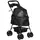 Buy Dog Pram Dog Stroller Foldable Pet Pushchair with 4 Wheels, Safety Leashes, Cup Holder for Small Dogs, Black
