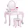 Buy Kids Dressing Table Set, with Mirror, Stool, for Ages 3-6 Years - Pink