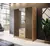 Buy Nelly Hinged Door Wardrobe 155cm [Mirror], Colour: Brown