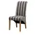 Buy Kingsland Fabric Chair Solid Rubberwood Brown & Grey Stripe