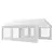 Buy 6m x 4m Garden Gazebo, Galvanised Marquee Party Tent with Removable Sides and Windows for Parties, Wedding and Events, White
