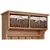 Buy Entryway Coat Rack Wall Mounted Shelf w/ 2 Corn Husk Baskets and Hooks, Brown