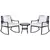 Buy Rattan Bistro Set, 3 Pieces Wicker Garden Furniture Set with Rocking Chairs and Round Glass Top Coffee Table, Small Balcony Furniture with Cushions for Outdoor, Porch, Brown