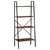 Buy Bookcase 4-Tier Vintage Ladder Shelf with Wood Storage Rack, Stand Plants Display, Black and Brown
