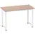 Buy Computer Desk, Writing Table, 120 x 60 x 76cm Workstation for Home Office, Study with Metal Frame, Simple Assembly, White