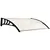 Buy Front Door Canopy Outdoor Awning Aluminium Rigid Plastic Polycarbonate Rain Shelter UV Water Rain Resistant 120 x 75cm White