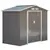 Buy 7ft x 4ft Lockable Garden Metal Storage Shed Storage Roofed Tool Metal Shed w/ Air Vents Steel Grey