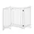 Buy Pet Gates MDF Freestanding Expandable Dog Gate Wood Doorway Pet Barrier Fence w/ Latched Door White