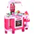 Buy 38 Pcs Kids Children Kitchen Play Set w/ Realistic Sounds Lights Food Utensils Pots Pans Appliances Toy Game Pink