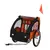 Buy 2 Seat Bike Trailer Bicycle wagon for Kids Child Steel Frame Safety Harness Seat Carrier Orange Black 130 x 76 x 88 cm