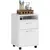 Buy 60cm Filing Cabinet with Drawer, Open Shelf, Metal Handles and 4 Wheels, Office Home Organiser Mobile Printer, White