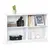 Buy Wooden Cube Bookcase, 2 Tier Open Storage Shelving Unit with 4 Compartments, Freestanding Display Bookshelf for Home Office Living Room Furniture, 118 x 29 x 76cm, White