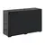 Buy High Gloss Side Cabinet, Push-Open Design with 2 Drawers and 2 Cabinets for Living Room, 74H x 117W x 36Dcm, Black