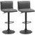 Buy Adjustable Barstools Set of 2, Swivel Counter Bar Chairs, Bar Stools with Footrest, PU Leather, Gas Lift, Grey