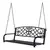 Buy 2 Seater Swing Seat Bench, Metal Garden Swing Chair with Chains, Weather Resistant, for the Patio, Yard, Deck and Yard, Black