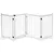 Buy Wooden Dog Gate, Dog Fence Indoor, 80 cm Tall Freestanding Pet Gate for Small and Medium Dogs with 4 Panels, 2 Support Feet, White