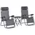 Buy 3pcs Folding Zero Gravity Chairs Sun Lounger Table Set w/ Cup Holders Reclining Garden Yard Pool, Light Grey