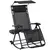 Buy Garden Rocking Chair Folding Recliner Outdoor Adjustable Sun Lounger Rocker Zero-Gravity Seat with Headrest Side Holder Patio Deck - Black