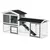 Buy Rabbit Hutch Outdoor, 2-Tier Guinea Pig Hutch, Wooden Small Animal House with Rabbit Run Box, Slide-out Tray, Ramp, 175.8 x 52 x 85.5 cm, White