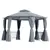 Buy 3 x 3(m) Hexagon Gazebo Patio Canopy Party Tent Outdoor Garden Shelter w/ 2 Tier Roof & Side Panel - Grey
