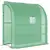 Buy Walk-In Lean to Wall Greenhouse with Windows and Doors, Outdoor Green House with 3 Tiers 4 Wired Shelves, 200L x 100W x 215Hcm, Green