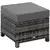 Buy Rattan Footstool Wicker Ottoman with Padded Seat Cushion Outdoor Patio Furniture for Garden Poolside Living Room, 50 x 50 x 35 cm, Grey