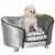 Buy Dog Sofa Pet Chair, Kitten Bed Couch w/ Wooden Frame, Removable Cushion - Silver-Tone and Grey