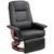 Buy Manual Recliner Chair Armchair Sofa with Faux Leather Upholstered Wooden Base for Living Room Bedroom, Black, Colour: Black