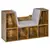 Buy Bookcase Storage Shelf with Cushioned Reading Seat, Cube Bookshelf Organizer for Bedroom Living Room, Rustic Brown