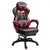 Buy Computer Gaming Chair, Racing Desk Chair with Lumbar Support and Footrest, PU Leather Gamer Chair with Headrest and Swivel Wheels for Home, Red, Colour: Red