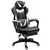 Buy Computer Gaming Chair, Racing Desk Chair with Lumbar Support and Footrest, PU Leather Gamer Chair with Headrest and Swivel Wheels for Home, White, Colour: White
