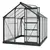 Buy 6 x 8ft Polycarbonate Greenhouse, Large Walk-In Green House with Slide Door and Window, Garden Plants Grow House with Aluminium Frame and Foundation, Grey