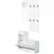 Buy 2PC Shoes Storage Chest Cloths Rack Unit w/Mirror Multiple Shelves Large Storage Capacity Shoes Cabinet 6 Hooks Cloth Rack White