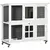 Buy Wooden Rabbit Hutch, Two-Tier Guinea Pig Cage, with Removable Tray, Wheels