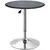 Buy Adjustable Round Bistro Bar Table with PVC Leather Top Steel Base Home Kitchen Dining Desk  Black