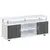 Buy TV Cabinet Unit for TVs up to 50'' with Storage Shelf and Cupboards, Living Room Entertainment Center Media Console, Grey and White