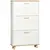 Buy Narrow Shoe Cabinet, Slim Shoe Storage Cabinet with 3 Flip Drawers and Adjustable Shelves, 12 Pair of Shoes Organizer for Hallway, Entryway, Cream White