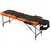 Buy Foldable Massage Bed Portable Table, 3-Section Aluminium Foldable Beauty Couch, Professional Salon Spa Table with Headrest Support and Carry Bag, 60 cm Width, Black and Orange