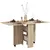 Buy Folding Dining Table, Drop Leaf Table for Small Spaces with 2-tier Shelves, Small Kitchen Table with Rolling Casters, Natural