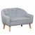 Buy Children's Armchairs Kids Armchair Toddler Chair 2 Seater Wood Frame Mini Sofa for Bedroom Playroom Grey
