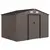 Buy 9 x 6ft Metal Garden Shed, Outdoor Storage Tool House with Ventilation Slots, Foundation Kit and Lockable Double Doors, Brown