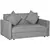 Buy 2 Seater Sofa Bed, Convertible Bed Settee, Modern Cotton Loveseat Sofa Couch with 2 Cushions, Hidden Storage for Living Room, Guest Room, Light Grey