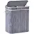 Buy 100L Wooden Laundry Basket w/ Split Compartment Lid Removable Lining Handles Air Holes Ventilation Foldable Durable Water-Resistant Dirty Clothes Storage Home Organisation Grey