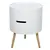 Buy 3-Tier Coffee Table, Round End Table with 2 Hidden Compartments and Detachable Tray, Side Table with Storage for Living Room, White