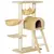 Buy Cat Tree Tower for Indoor Cats Kitten Activity Centre Scratching Post w/ Hammock House Basket Ladder - Beige