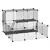 Buy Pet Playpen w/ Door Customisable Fence for Guinea Pigs Chinchillas Hedgehogs - Black