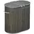 Buy Bamboo Laundry Basket with Lid, 100 Litres Laundry Hamper with 2 Sections, Removable Washable Lining, Washing Baskets, 62.5 x 37 x 60.5cm, Grey